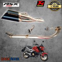 ท่อmsx125ทุกรุ่น ท่อhonda ท่อคู่akrapovic ดำ msx125 ท่อแต่ง msx125 ทุกโฉม เสียง แน่น นุ่ม ทุ้ม ไม่แต่งในรอบสูง ระบายความร้อนได้ดี อัตราเร่งดีขึ้น ตรงร