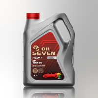 น้ำมันเครื่อง S-Oil 7 RED#7 SP 10W30 สำหรับเครื่องยนต์เบนซิน ฟรี S-Oil Clean ขนาด 4 ลิตร