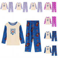 Korean Sleepwear Korean Style Long Sleeve Nighty Cartoon Unisex Kids Pajamas Pajama Set Pyjamas Dress Pijama Sets