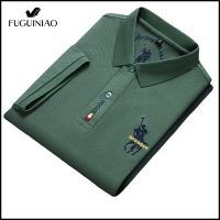 Fuguiniao คนใหม่เสื้อโปโลสำหรับบุรุษลำลองผ้าฝ้ายผู้ชายเสื้อยืดแขนสั้นเสื้อที่มีคุณภาพสูง