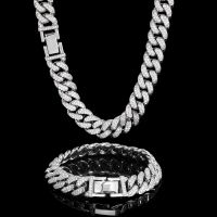 ☜  Hip Hop Luxury Necklace Cuban Gold Plated Iced Out Chain Jewelry
