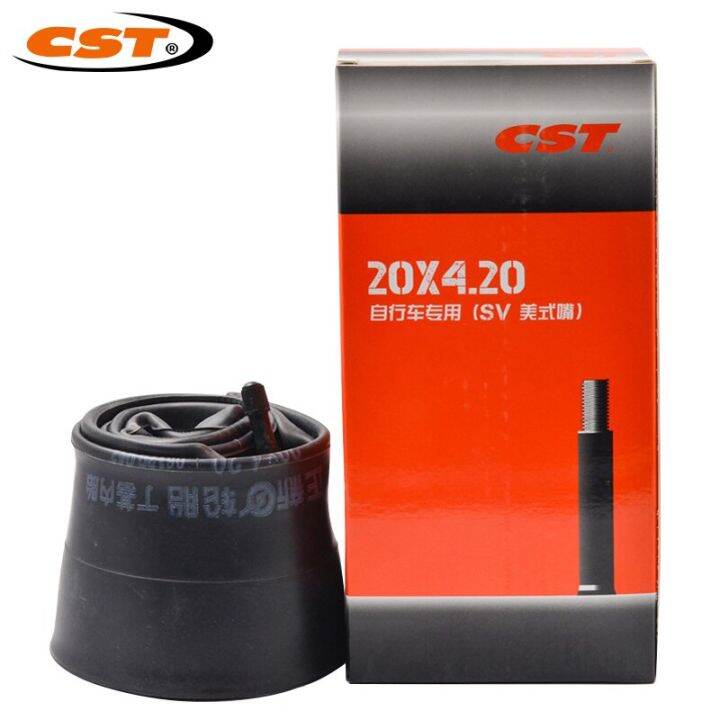 CST 20X4.2 Bicycle Inner Tube SV Valve Tube For 20 Inch 4.0 4.2 Fat