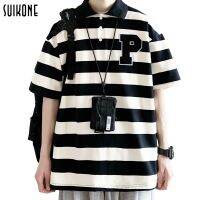 Suikone【COD】เสื้อยืด ผู้ชาย โปโลเสื้อแขนสั้น ธรรมดาสบาย ๆ กอล์ฟ Elastic Cotton