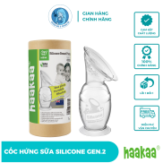 Cốc hứng sữa silicone Gen.2 Haakaa, phễu hứng hút sữa rảnh tay