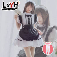 2019[LXYH- COSER KING] ชุดคอสเพลย์ ชุดนักเรียนญี่ปุ่น ชุดคอสเพลย์อะนิเมะ Japanese Cosplay French Apron Maid Servant Lolita Costume Uniform2023