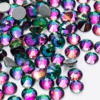 SS3-SS40 Multi-color Crystal AB Hot Fix Rhinestone Crystal Super Glitter Strass Iron On Rhinestones For Nail Art Fabric Garment