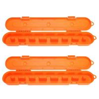 2X Chainsaw Chain Storage Case,Chainsaw Chain Organizer Box for 10Inch 16Inch 18Inch 20Inch Chainsaw (Orange)