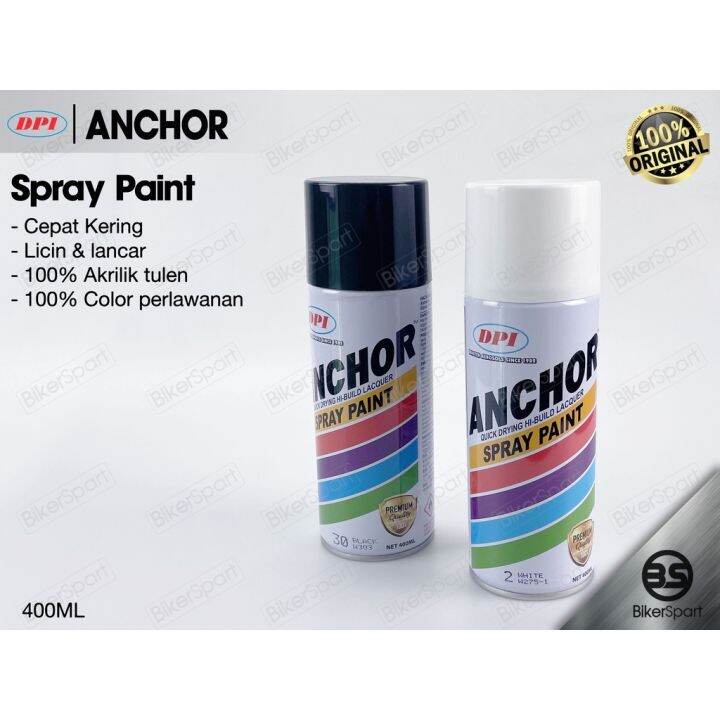 DPI Anchor Acrylic Spray Paint Black & White 400ML *100 Original* Lazada