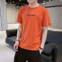 CODAndrew Hearst T-shirt Fesyen Lelaki Summer Mens Round Neck Simple Casual Loose T-Shirt Ready Stock White / Black / Orange Tops