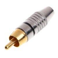 【DT】10 Pcs RCA Male Plug Video Locking Cable Gold Plated  RCA Connectors for AV Systems Coaxial Cable  Adapters  hot