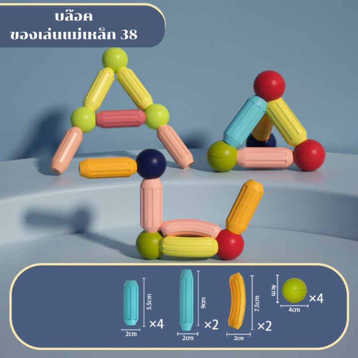 bags-shop-บล็อกตัวต่อแม่เหล็กของเล่น-ตัวต่อแม่เหล็กของเล่น-ของเล่นแท่งแม่เหล็กสร้างจินตนาการของเล่นสมอง