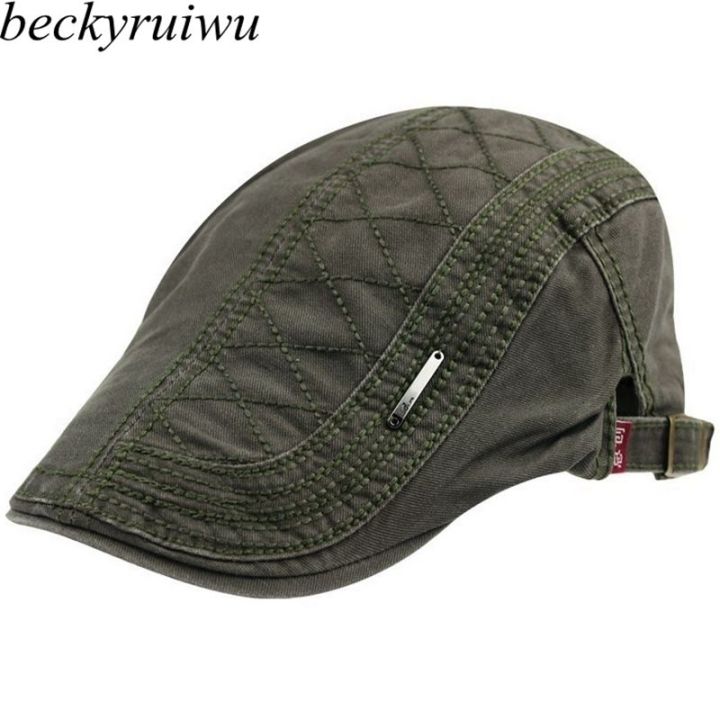 หมวกหมวกเบเร่ต์แฟลตลำลองสำหรับผู้ชาย-หมวกแก๊ปโผล่ผ้าฝ้ายบริสุทธิ์กลางแจ้งหมวกแก๊ปสำหรับผู้หญิง-sp-ฤดูร้อน