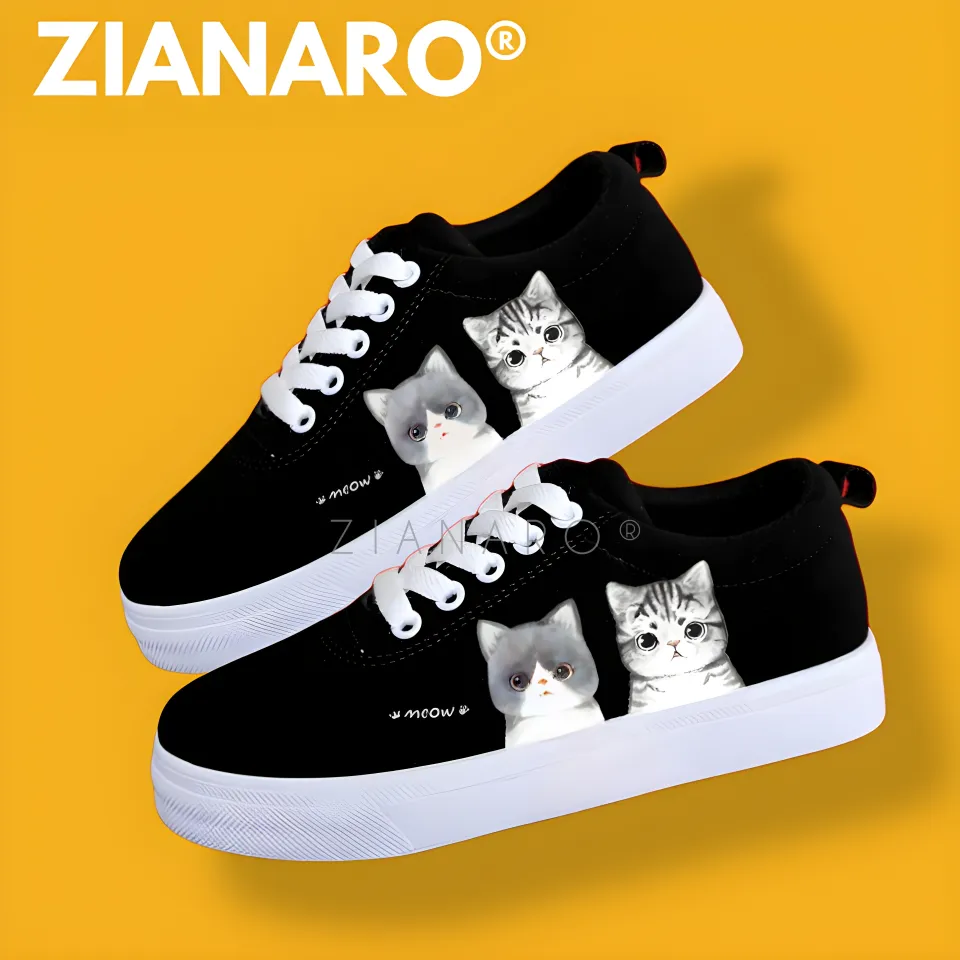 Sepatu Kets Wanita Sneaker Kucing Meow