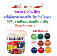 แม่สีน้ำ สีน้ำพลาสติก สีน้ำอะครีลิคชนาด 0.236ลิตร ตรากาแลนท์ ใช้ได้ทั้งภายนอกและภายในงานเขียนป้ายโฆษณา งานศิลปะ