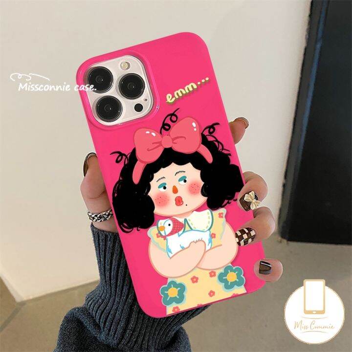 เคสโทรศัพท์มือถือซิลิโคน-นิ่ม-ปิดด้านหลัง-กันกระแทก-ป้องกันกล้อง-ลายการ์ตูนเชอร์รี่-สีแคนดี้-สีแดงกุหลาบ-สําหรับ-iphone-7-8-13-12-14-ma