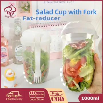 Fresh Salad Cup, Keep Fit Salad Meal Shaker Cup,, Portable Fruit