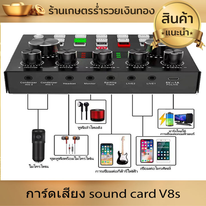 ซาวด์การ์ด-การ์ดเสียงสด-การ์ดเสียง-sound-card-v8s-คาราโอเกะ-การ์ดแปลงสัญญาณเสียง-เครื่องเปลี่ยนเสียงภายนอก-สำหรับโทรศัพท์คอมพิวเตอร์-งานดี