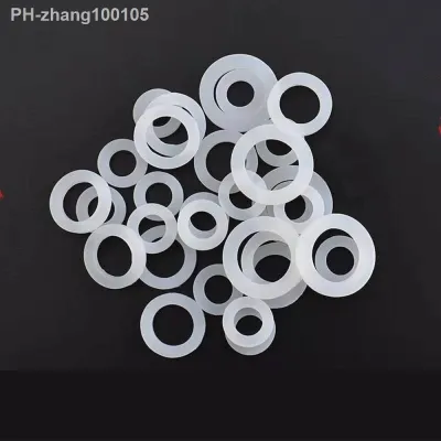 10PCS Milky white silicone flat pad Accessories 1/4 3/8 1/2 1 quot; 3/4 quot; washer rubber ring gasket O-ring Pipe fittings