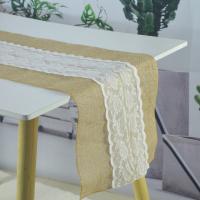 [HOT ZEXKLIOALQAQ 529] Vintage Hessian Burlap Table Runner Natural Jute งานแต่งงานตกแต่งห้องรับประทานอาหาร Retro Christmas Home Table Runners