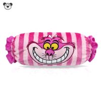 Disney ผ้าห่ม หมอนข้างท๊อฟฟี่ แมวเชสเชียร์ Cheshire Cat แมวอลิส จากเรื่อง Alice in Wonderland เอาไว้สำหรับพกพา ม้วนพับเก็บง่าย ผ้าห่มขนนุ่ม