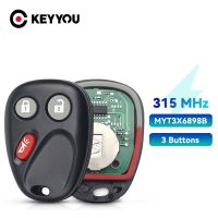 KEYYOU MYT3X6898B กุญแจรีโมต3กุญแจรถยนต์ปุ่มกด315Mhz สำหรับ Chevrolet จีเอ็มซีเอ็นวอย Trailblazer 2002 2003 2004 2005 2006 2007 2008 2009