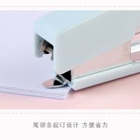 High efficiency Original No. 10 macaron mini stapler small size office student portable cute stapler with staple remover