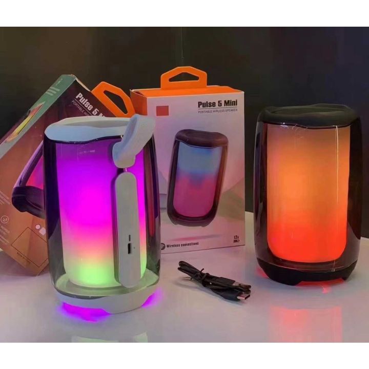 jbl-pulse-5-ลําโพงบลูทูธไร้สาย-แบบพกพา-ขนาดเล็ก-พร้อมไฟ-led-เสียงเบสหนัก-สําหรับปาร์ตี้-dd