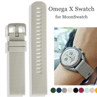 2023 Original ✻☇ Tali karet silikon untuk Omega X Swatch bersama MoonSwatch Planet gelang jam tangan pria wanita olahraga tahan air gelang Aksesori 20mm