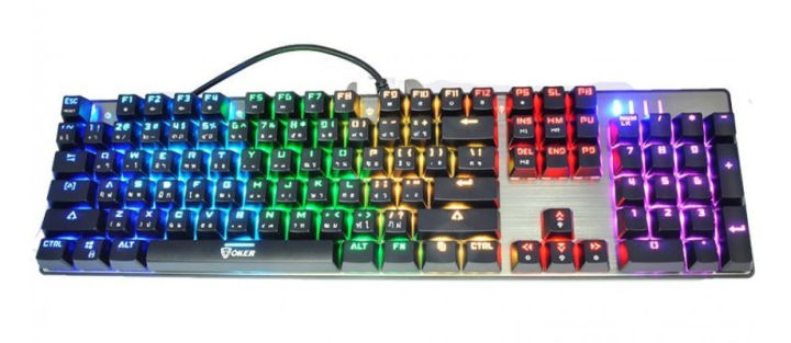 oker-คีย์บอร์ด-oker-k84-rgb-mechanical-keyboard-สีขาว-ชมพู-สวยงาม