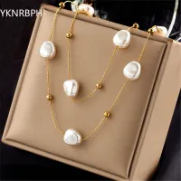 [Xiaoming Jewelry]YKNRBPH สร้อยคอจี้มุกบาร็อคธรรมชาติสำหรับผู้หญิงเทรนด์ใหม่โซ่เครื่องประดับคอปาร์ตี้ของขวัญแต่งงาน