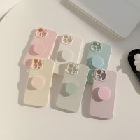 เคสโทรศัพท์ฉากยึดสีมาการองแบบง่ายสำหรับ Iphone 14/13pro/11/12 Pro Max/ XR X XS เคสนิ่ม