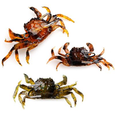 10cm 3d Simulation Crab For Octopus Artificial Baits Silicone Soft Fishing Lures With Hook For Saltwater Winter Fishing Tackle