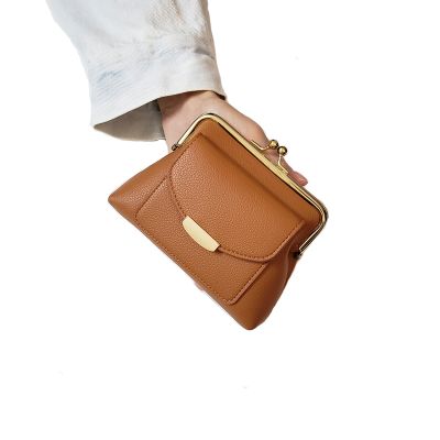 New Vintage Lychee Pattern Handbag Fashion Wallet Ladies Short Cute Trendy Small Coin Bag Card Wallet
