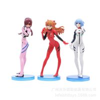 3ชิ้น Kawaii Eva รูปอายะนะมิเรอิอาซึกะแลงเรย์ Soryu Evangelion Action Figure Anime มือแบบจำลองทำตุ๊กตาของเล่นของขวัญของประดับ