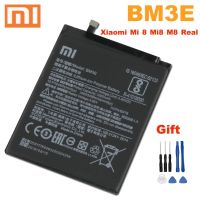 (ss123) แบตเตอรี่แท้ Xiaomi Mi 8 Mi8 M8 BM3E BM3E 3400MAh+ เครื่องมือชุดแกะ