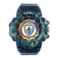 กล่อง Jam Tangan Sport กันน้ำสำหรับผู้ชายแมนเชสเตอร์ซิตี้ฟรี