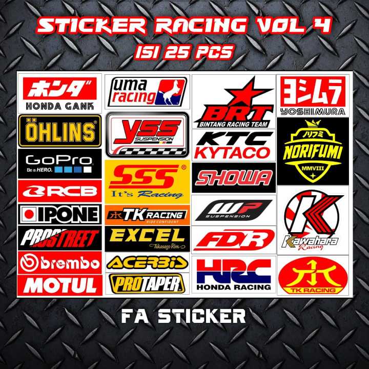 Sticker Pack Sponsor Racing Stiker Pack Vinyl Dan Hologram Lazada Indonesia