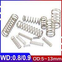 ▨▧❀ 0.8mm 0.9mm Wire Diameter Compression Spring Buffer Return Short Small Spring Release Pressure Y-type 304 Stainless Steel 10 Pcs