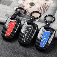 [Car Parts] ABS Carbon Car Remote Key Case สำหรับ Hyundai Santa Fe DM Ix45 Grandeur Azera Equus Genesis L110 G80 3/4ปุ่มอุปกรณ์เสริม