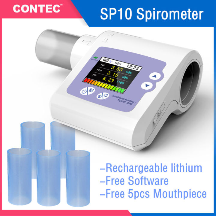 Contec SP10 Handheld Spirometer Lung Volume Device Checking Spirometry