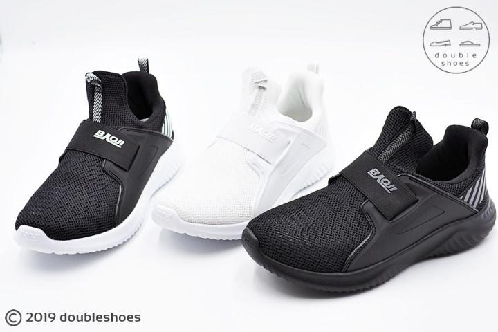 baoji-แท้-100-รองเท้าวิ่ง-รองเท้าผ้าใบชาย-รุ่น-bjm347-สีดำ-ขาว-ไซส์-41-45
