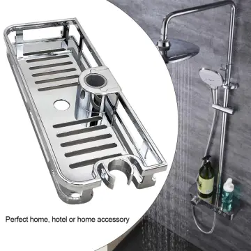 1pc Over The Door Shower Caddy With Double Soap Holder, Stainless Steel  Hanging Shower Organizer, No Drilling Hanging Shower Caddy, Over Door To  Organ