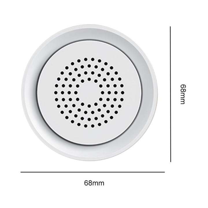 เครื่องเตือนมีไฟเสียง-usb-2-4ghz-wifi-ความชื้นและอุณหภูมิเตือนระบบการป้องกันความปลอดภัยภายในบ้านปุ่มแอปรีโมทคอนโทรล