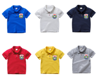 Thomas pattern boy childrens clothing big childrens cotton knit short-sleeved T-shirt lapel POLO foreign trade childrens clothing