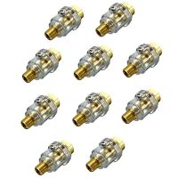 10Pcs Mini Oiler Pneumatic Tool Accessories- 1/4inch NPT Oiler Oil Lubricator for Air Compression Air Tool Oiler -Yellow