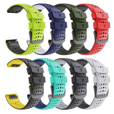 Watchband 22mm Width Soft Silicone Replacement Strap for Fenix 6/ 5/ 5 Plus/ 6 Pro/Forerunner 935/945