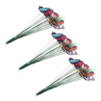 60 Pieces Garden Butterflies Stakes and 4 Pieces Dragonflies Stakes Garden Ornaments, Totally 24 Pieces