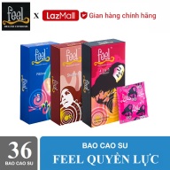 [ FEEL ] Bộ sản phẩm FEEL QUYỀN LỰC gồm Bao cao su Feel 4 in 1 (12bao) + Bao cao su Feel Ribbed 12 bao + Bao cao su Feel Studded 12 bao. thumbnail