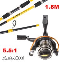 [HOT LIAXLLWISAAZH 534] Fishing Tackle Spinning Reels 3000 Series 8KG Max Drag 10BB และ1.8M Spinning Rod ปลาคาร์พตกปลาน้ำเค็มน้ำจืดอุปกรณ์เสริม