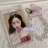 3 Inch Kpop Photocard Holder Crystal Butterfly Acrylic Transparent Photo Protector Holder Card Idol Photo Sleeves Stationery